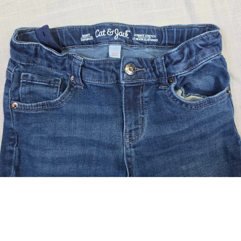 Cat & Jack Kids Skinny Ultimate Stretch Jeans Medium Wash Blue Size 12